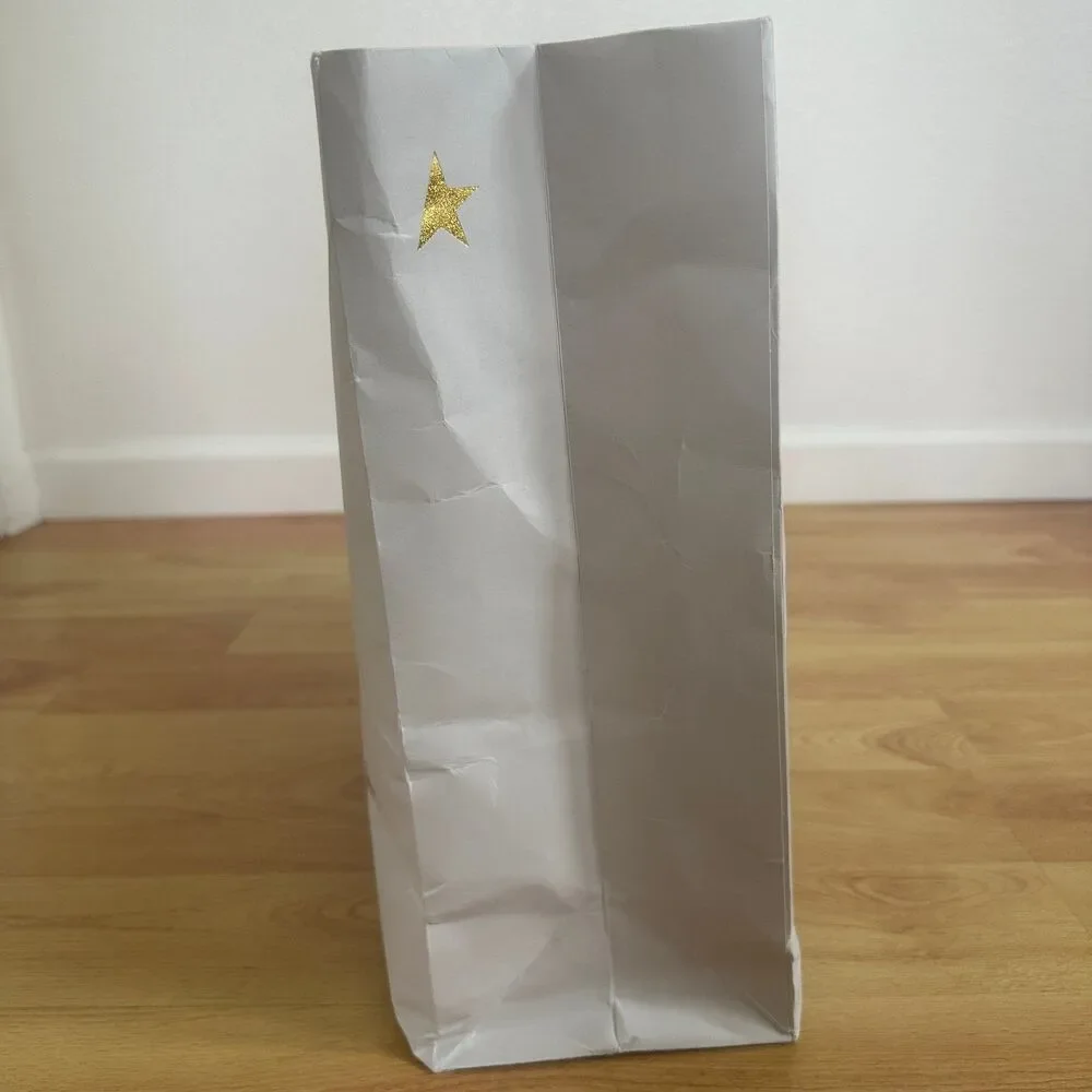 Golden Goose Paper Shopping Bag - grey/white large, 17.25